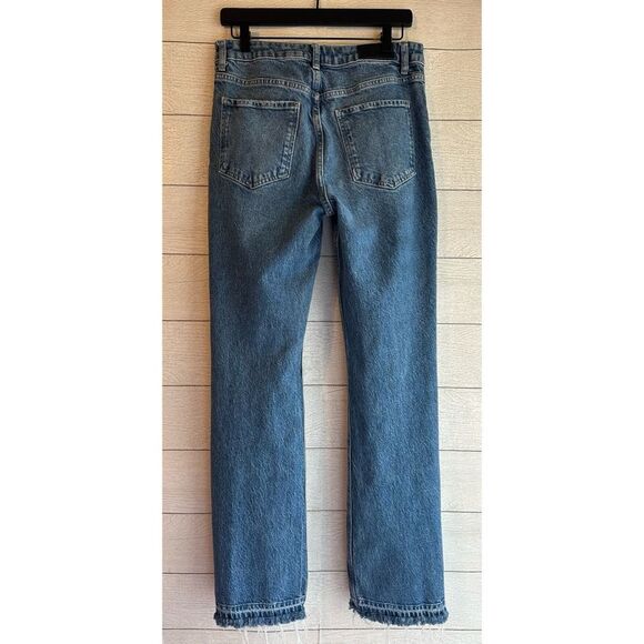 RAILS THE SUNSET HIGH RISE SLIM FLARE JEANS MAZARINE LET DOWN HEM SIZE 28 - Picture 12 of 14